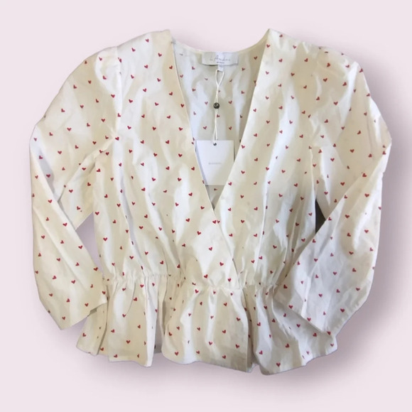 L'ACADEMIE los Angeles Revolve Dahlia V neck Heart Top Size S - Picture 3 of 12